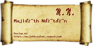 Majláth Nátán névjegykártya